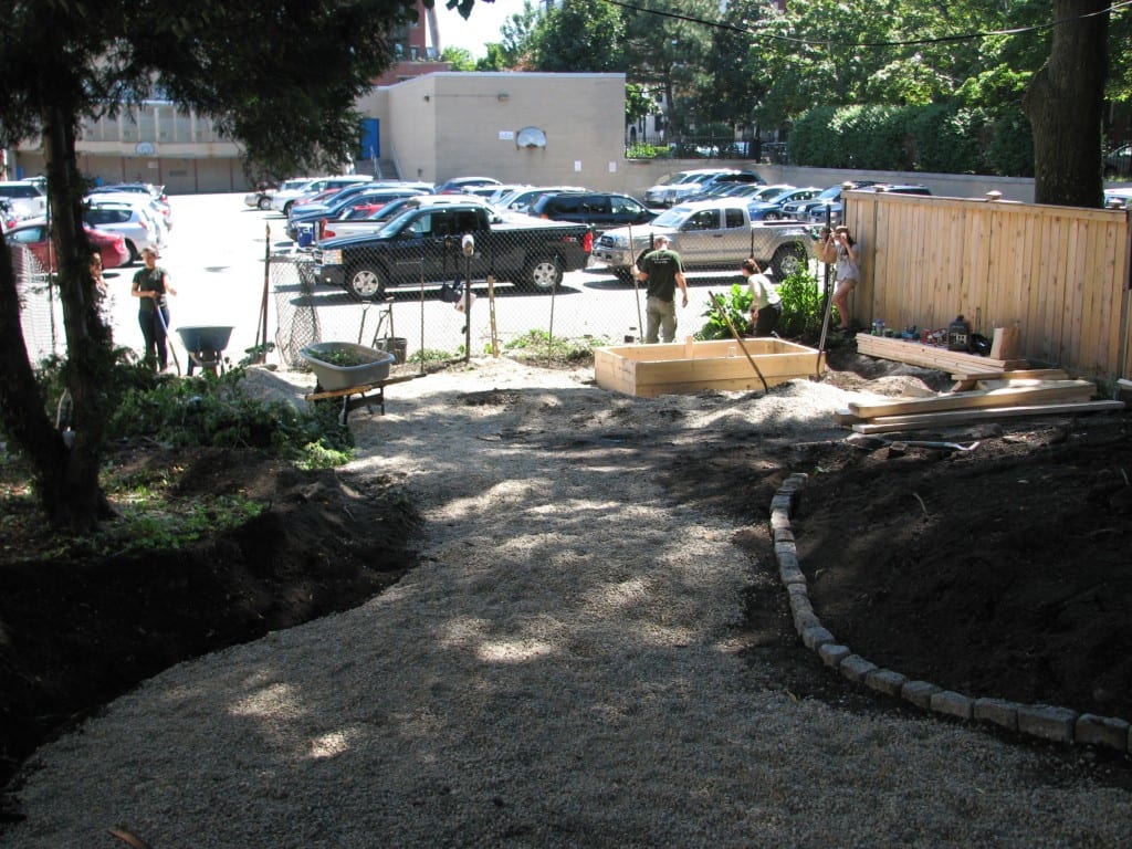 Park Sloping to Raised Beds