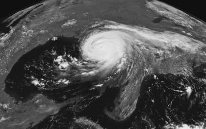 Figure 8.3 Hurricane Katrina makes landfall, August 29, 2005. (Image courtesy of NOAA.)